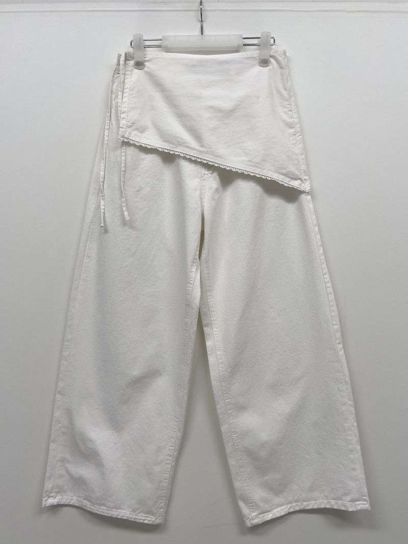Lace Wrap Balloon Fit Wide Pants
