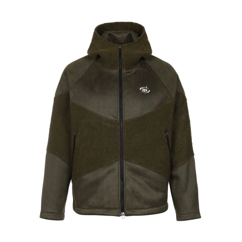 FLEECE HOODIE ZIP-UP [KHAKI]