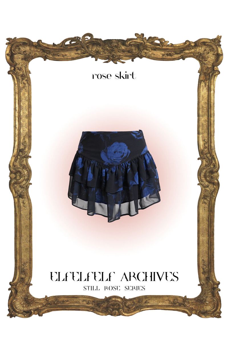 elfelfelf archives（エルフエルフエルフアーカイブ）の「ROSE SKIRT[blue]（Skirts）」