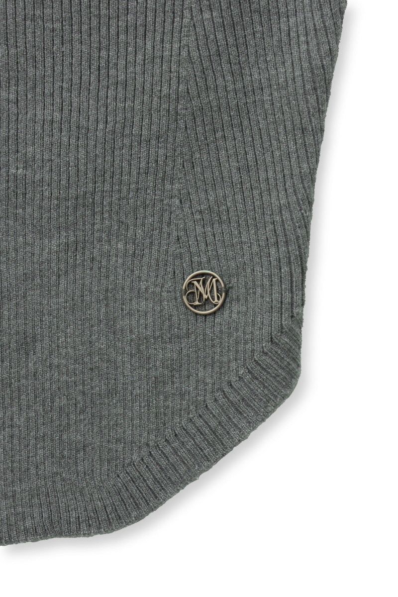 scarf top knit (grey)