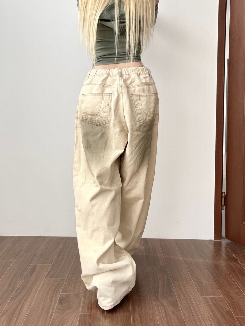 1392. Sandy washing denim wide pt