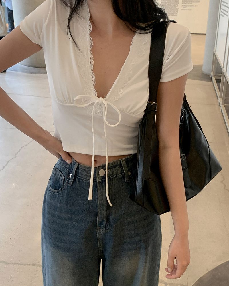 Mitty lace short‑sleeve T‑shirt
