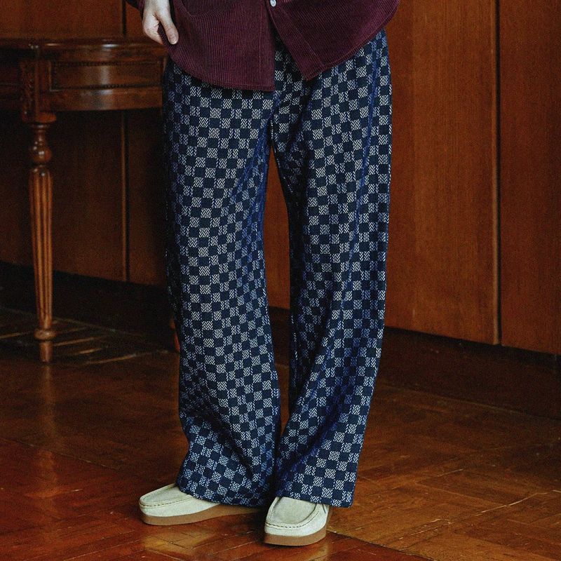 WaiKei（ワイケイ）の「Jacquard checkerboard wide banding pants（Pants）」