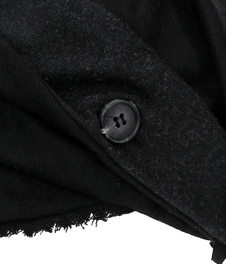 Scarf Veil Wool Cap / Black