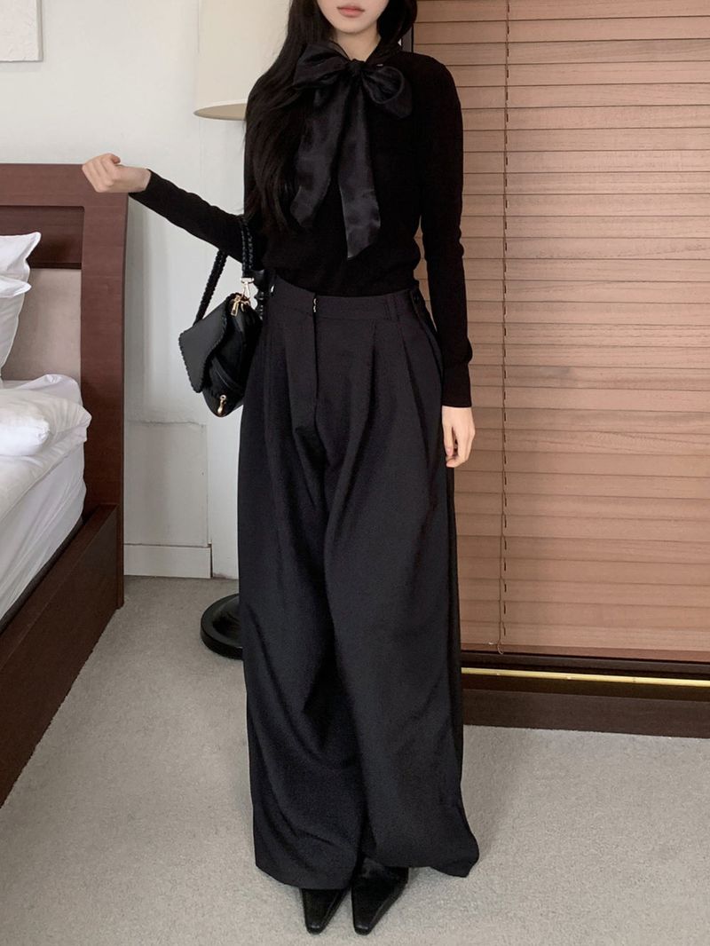 Tilly Tie Scarf Long Sleeve Top