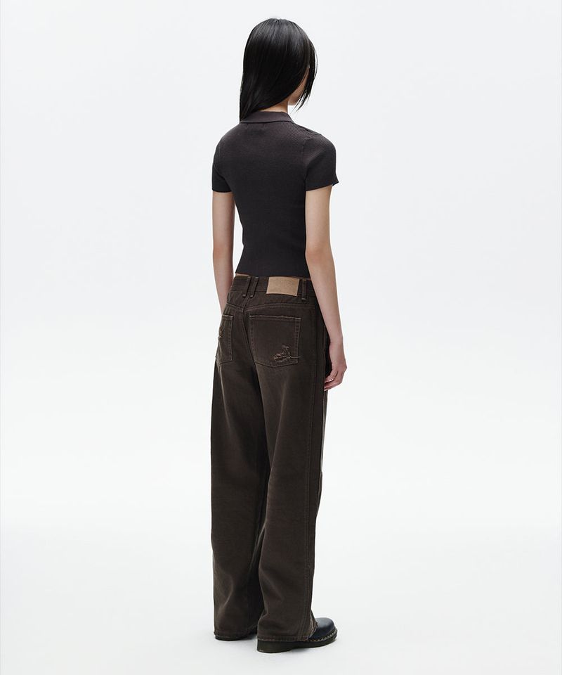 BUTTON-UP COLLAR KNIT