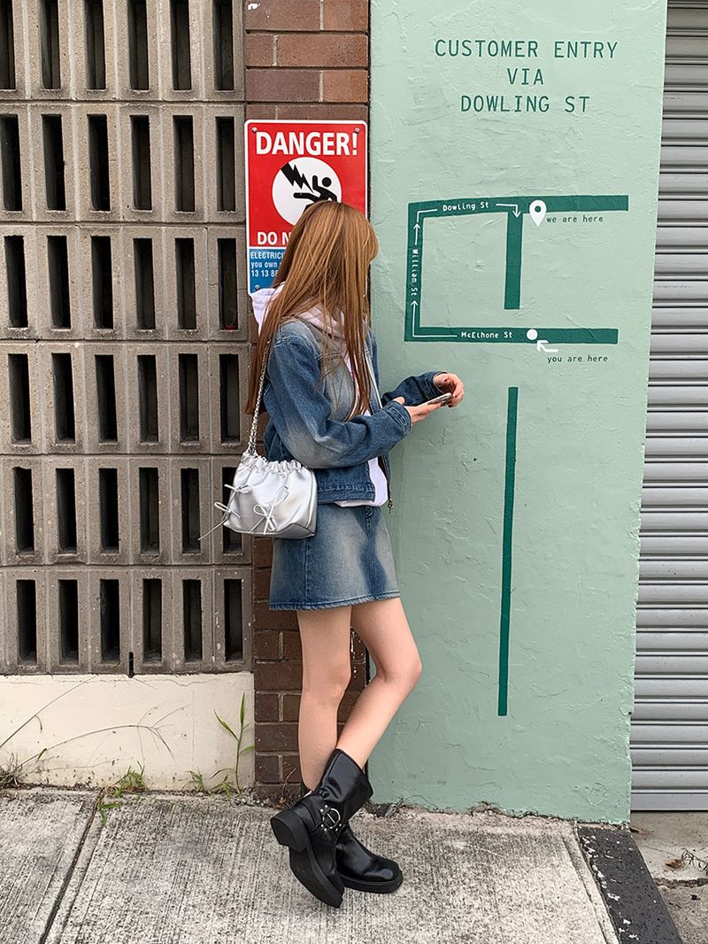 [MADE] Dune Y2K denim mini skirt