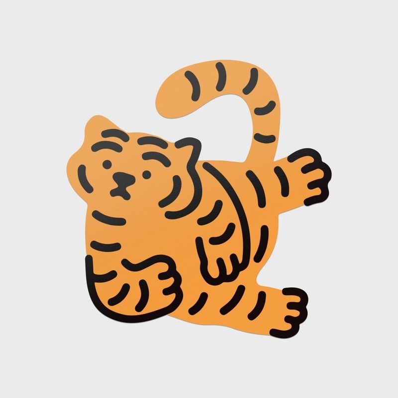MUZIKTIGER(ムジークタイガー)の「LOOK TIGER BIG REMOVABLE STICKER(Toys/Key Holders)」