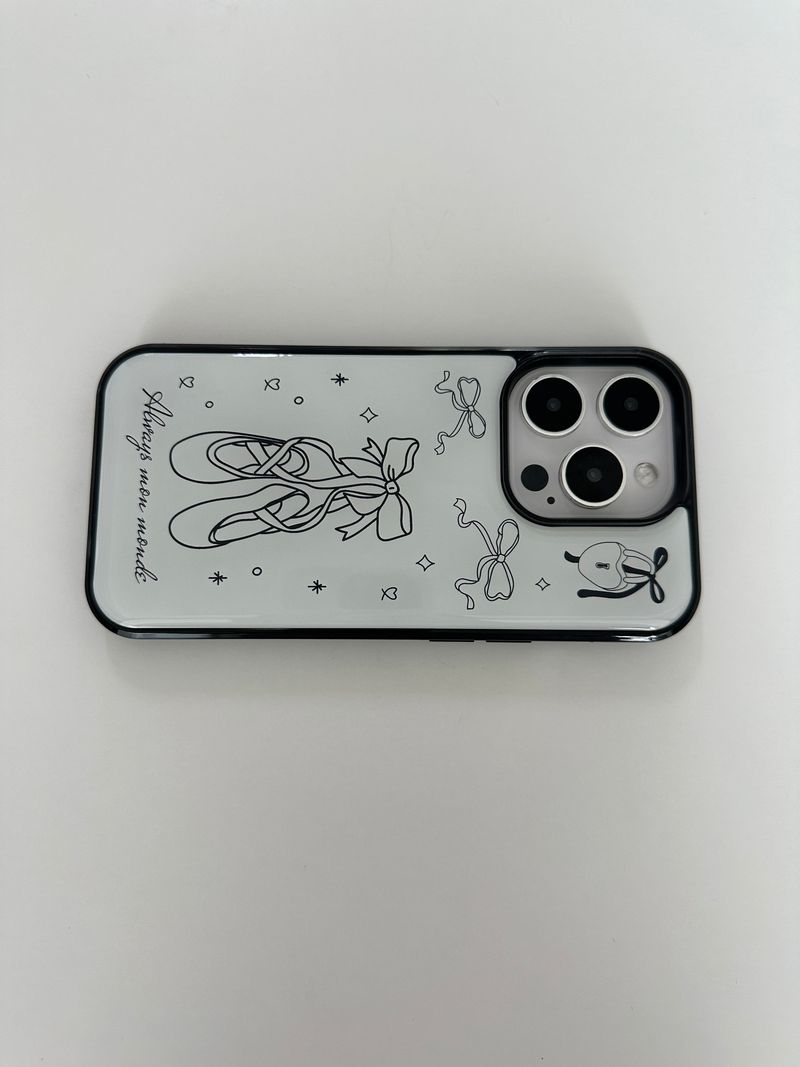 black ribbon phone case