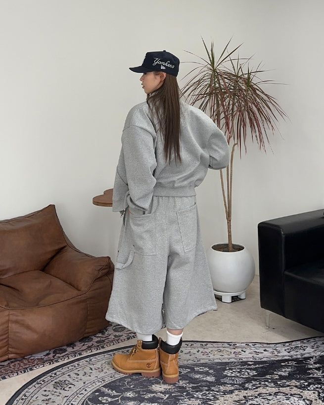 Berop D-ring Crop Zip-up