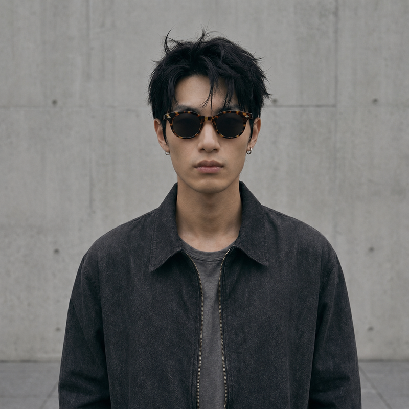 FADE MEET（フェードミート）の「アンバートータス ラウンドサングラス（ファッション小物）」