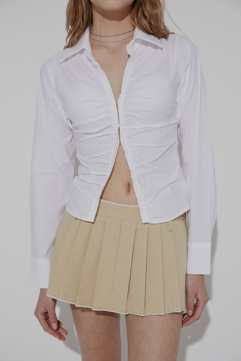 CHINO PLEATS SKIRT