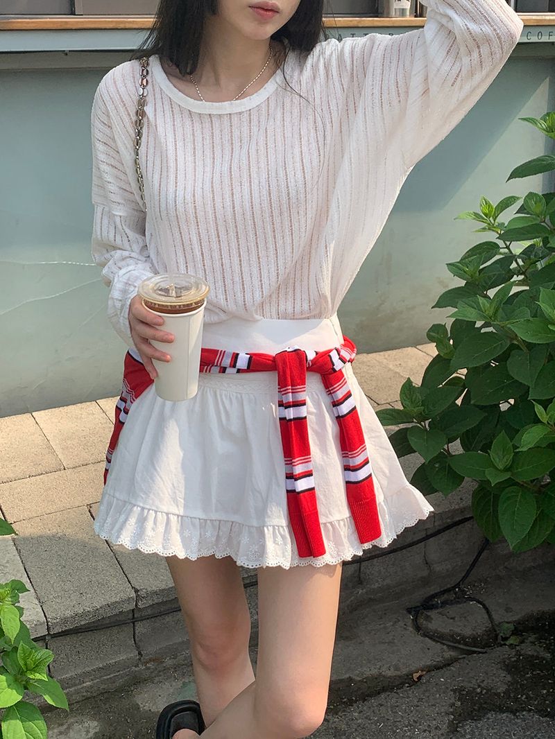 [MADE] Versi lace frill mini skirt