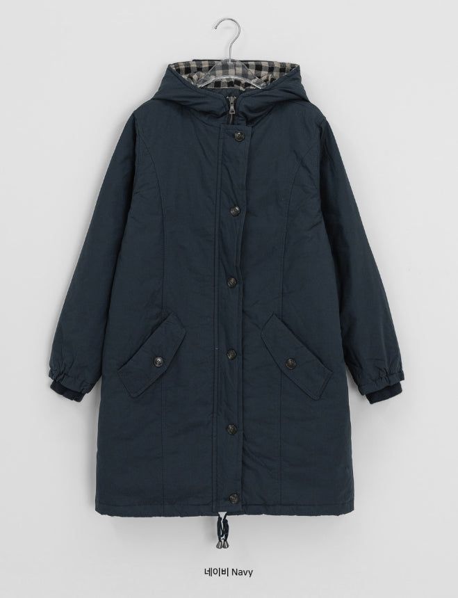 Hanfree Check Long Padding Jumper