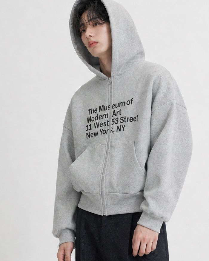 KIXI（キッシー）の「(UNISEX) Museum Bonded Hood Zip-Up（Tops）」