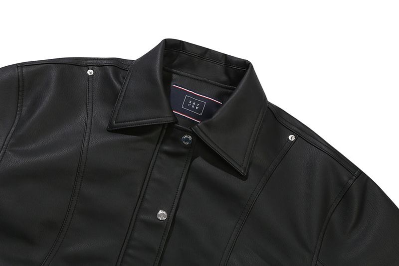 VEGAN LEATHER BIKER JACKET_BLACK