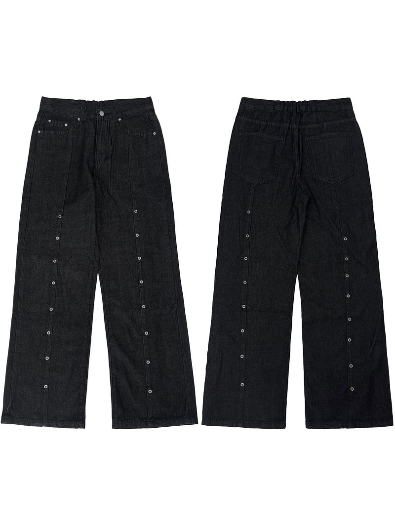 line rivet unique denim