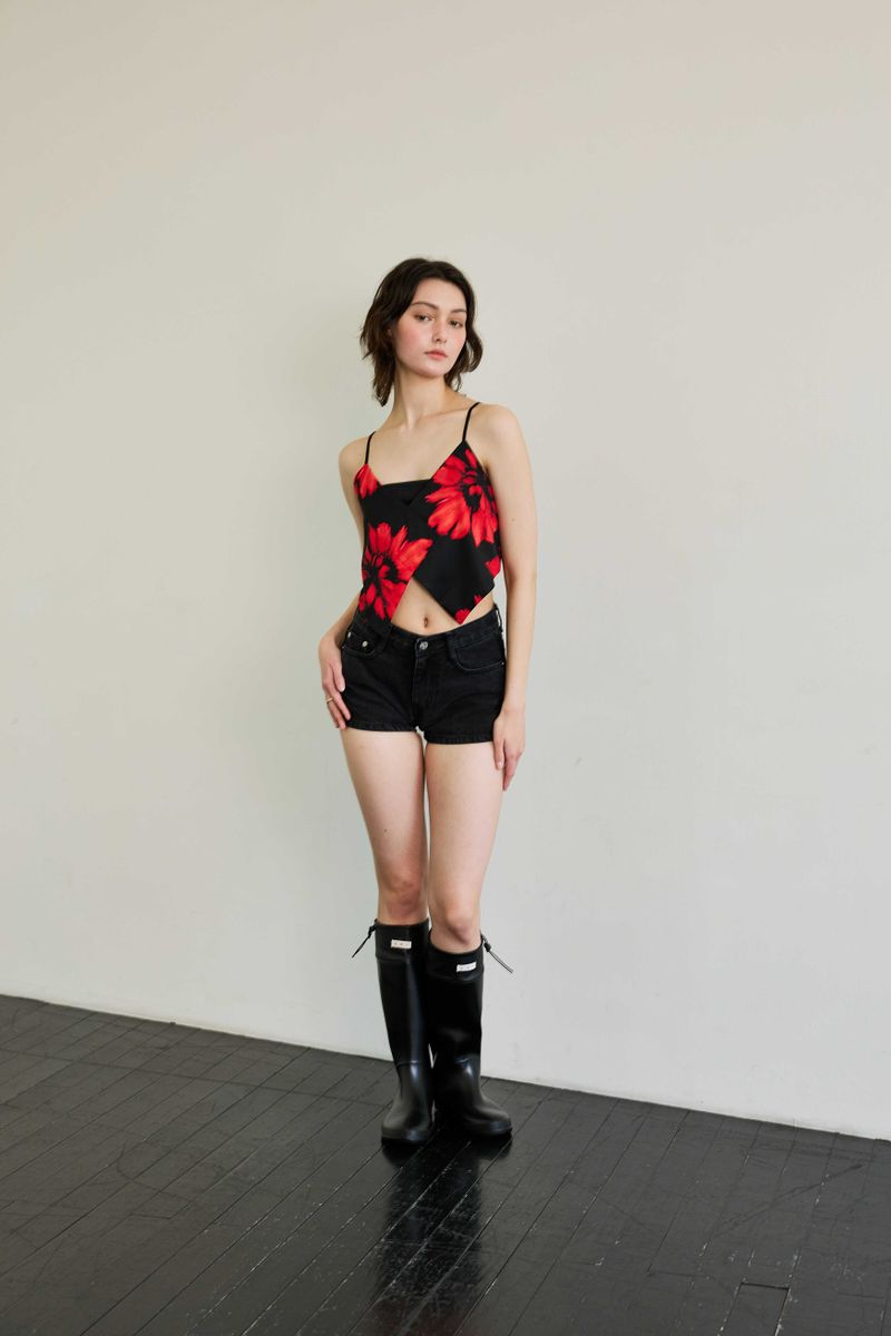 FLUTTER TOP / RED