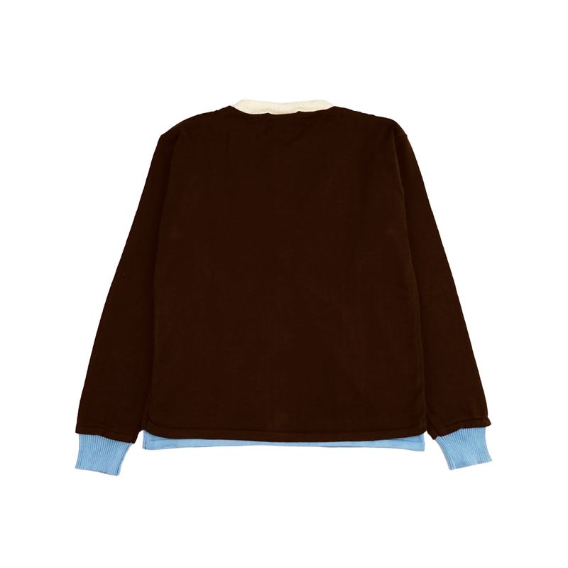 Lumen Layered Cardigan - Choco Blue Size 2