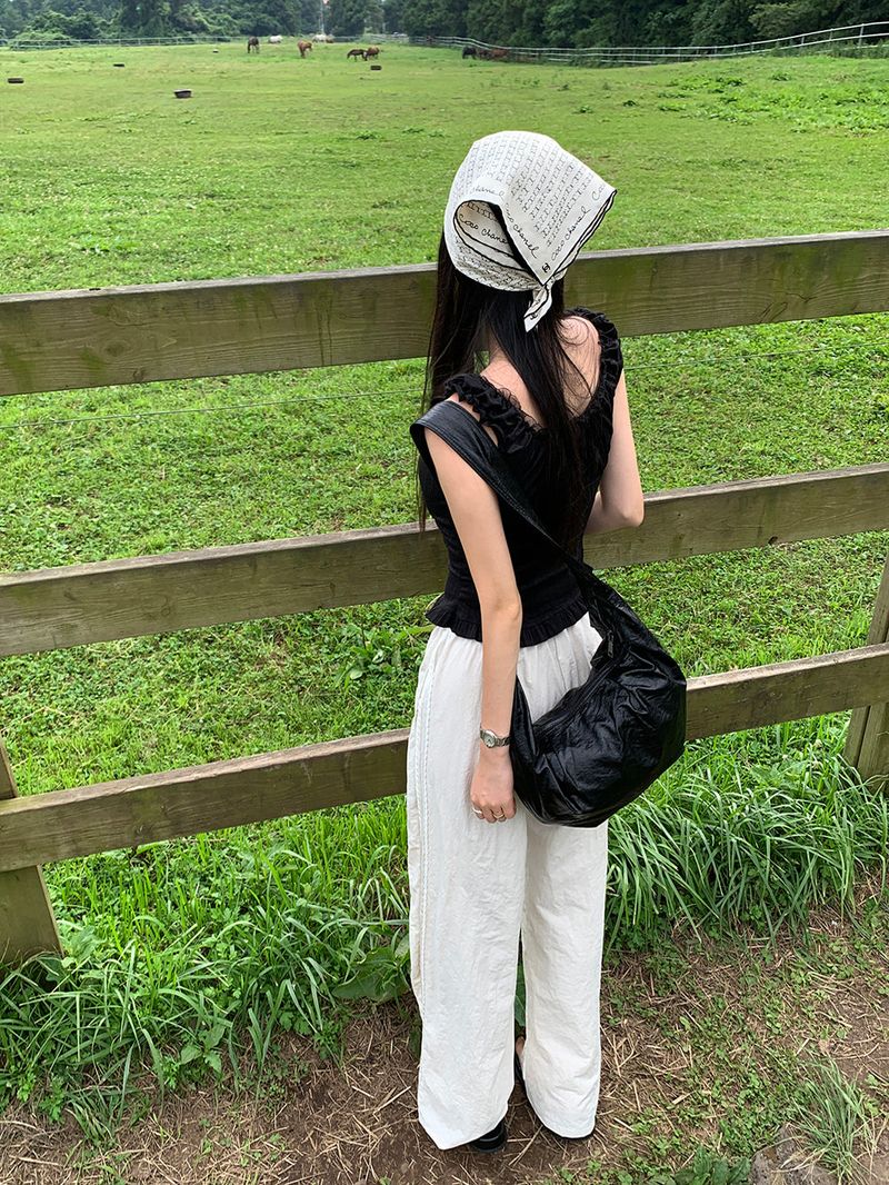 [MADE] Rollton nylon lace track bendable pants