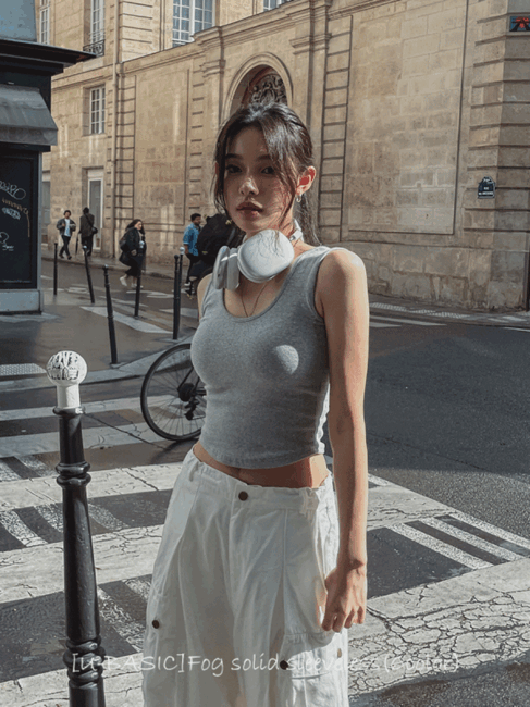 ULAN（ユレン）の「[U-BAISC] Fog solid sleeveless（Tops）」