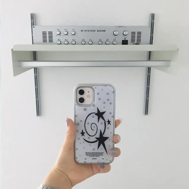 power rock star gray black silver epoxy case