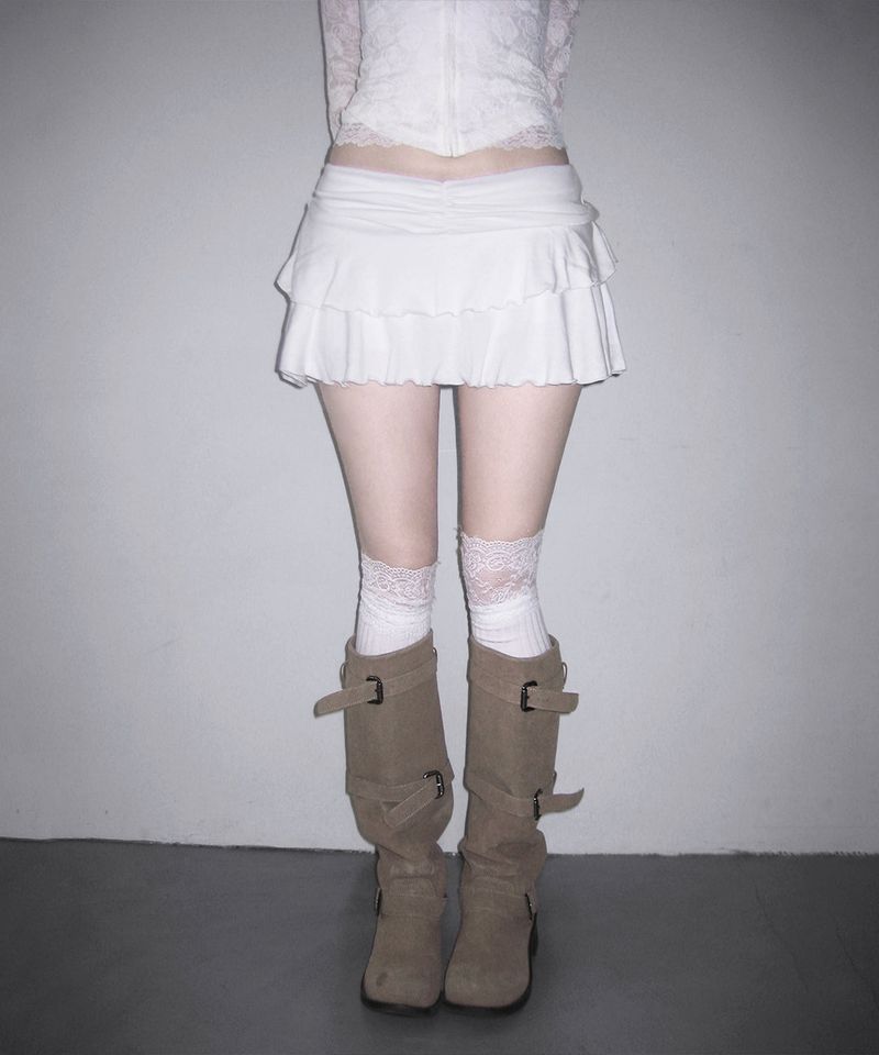 ash ruffle mini sk (3colors)