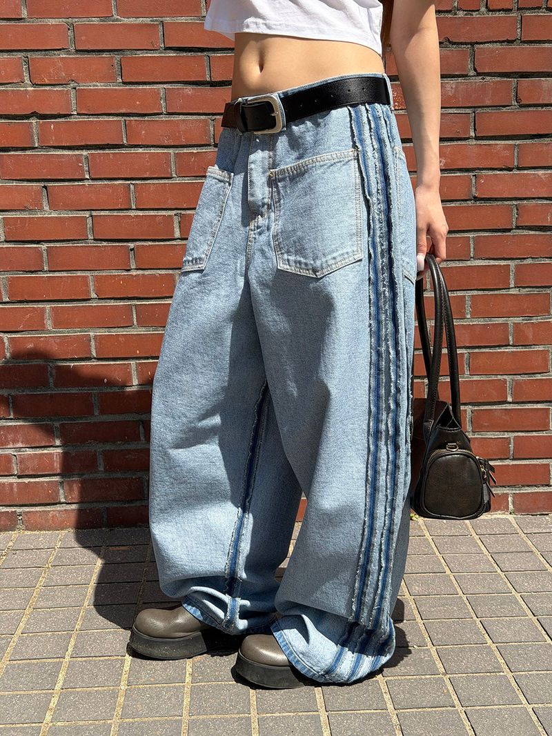 MUZESEOUL（ミューズソウル）の「[Unisex] Max reverse track wide denim pants （Pants）」