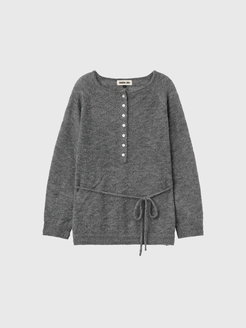 HAIRY DIA SHEER KNIT PULLOVER