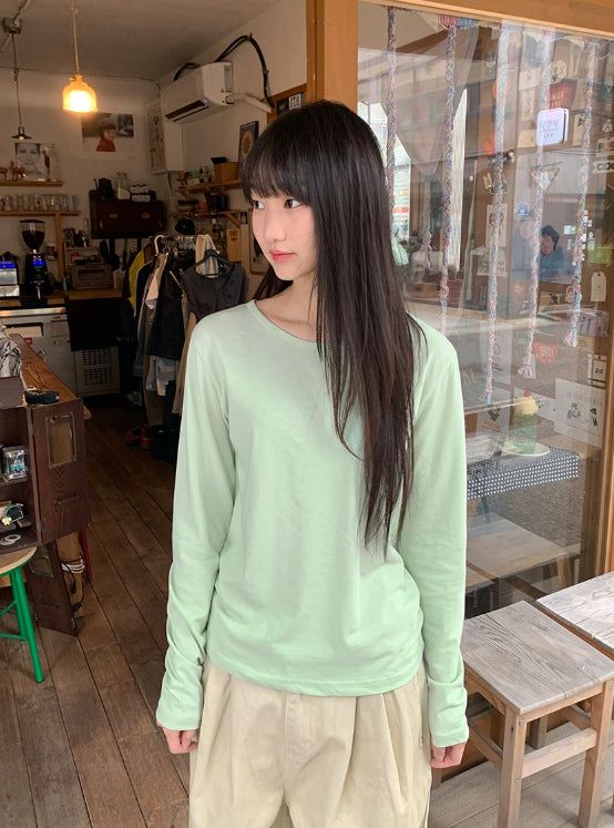 26SS★ [BAONHAUS] Seden Modal Layered Round T-shirt