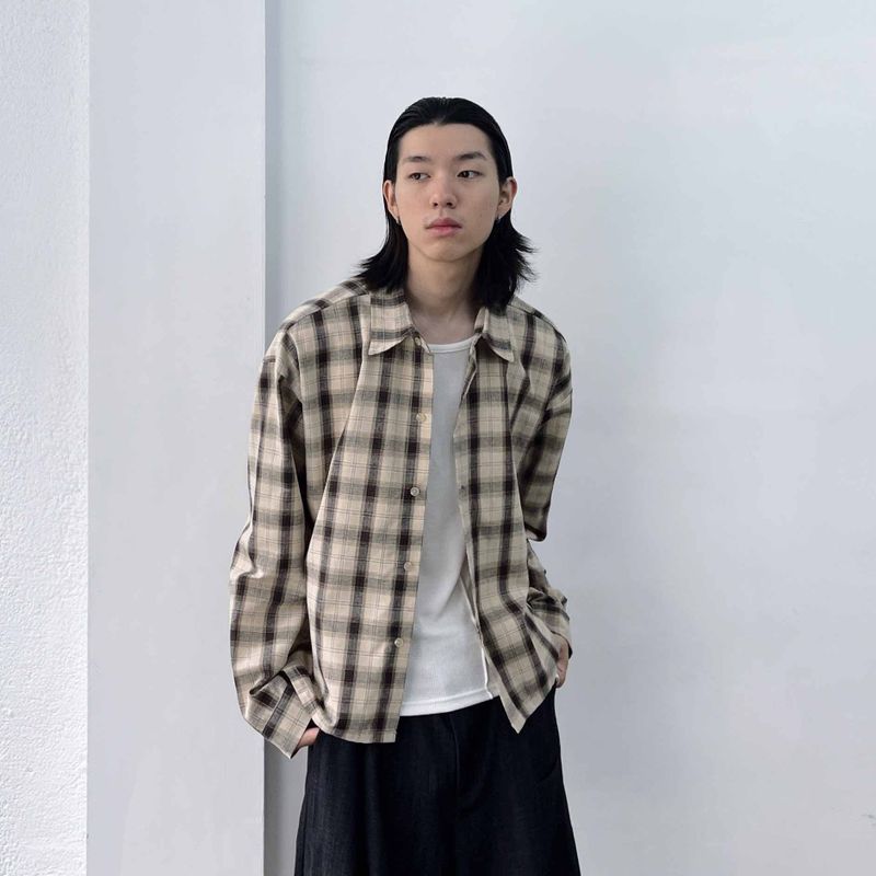 Retro Cropped Plaid Shirt