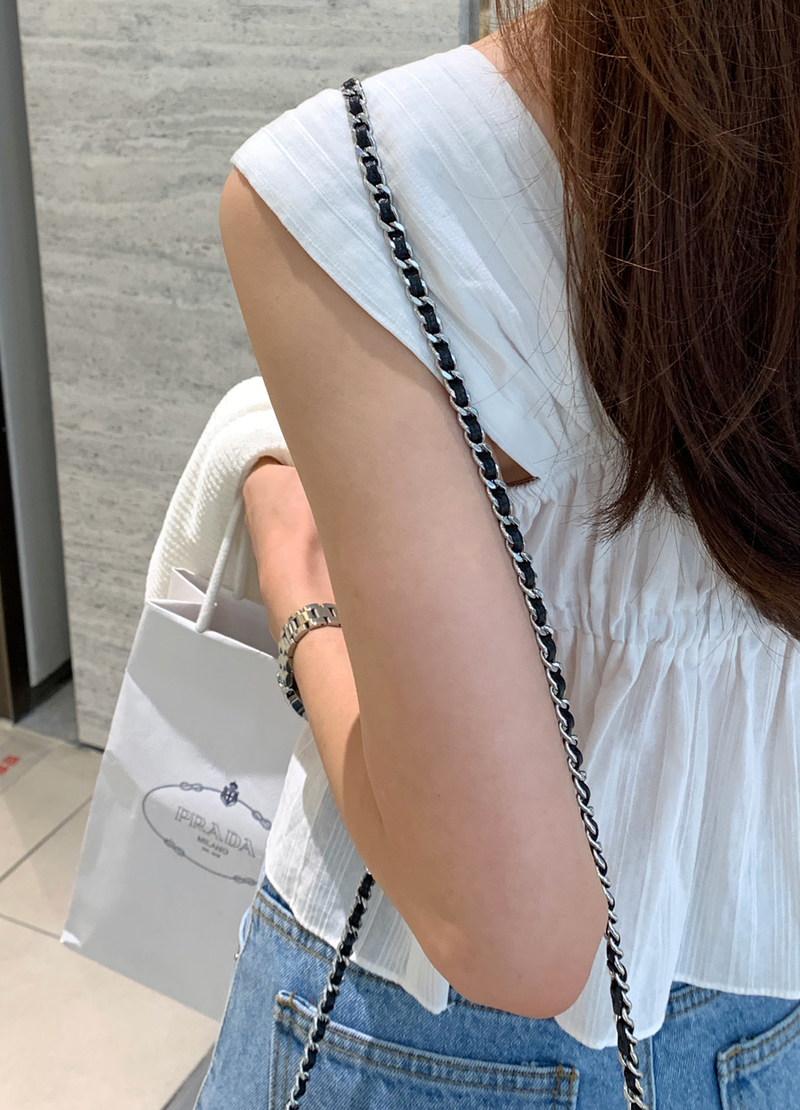 Heather Ribbon Sleeveless Blouse / 2 colors