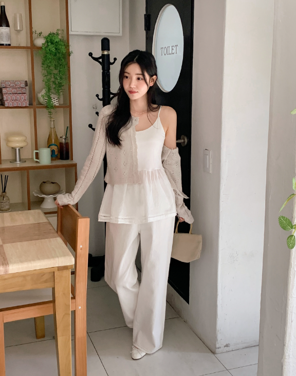 TD Basic Wide Cotton Pants (3color)