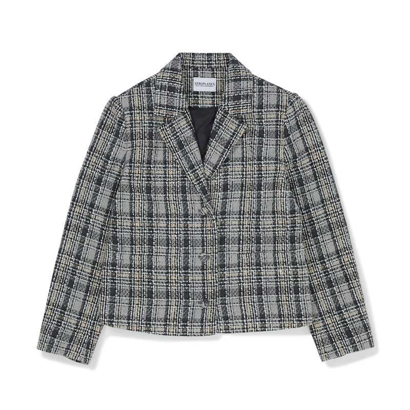ツイードセットアップショートジャケット / Tweed Set-up Short Jacket [BLACK]