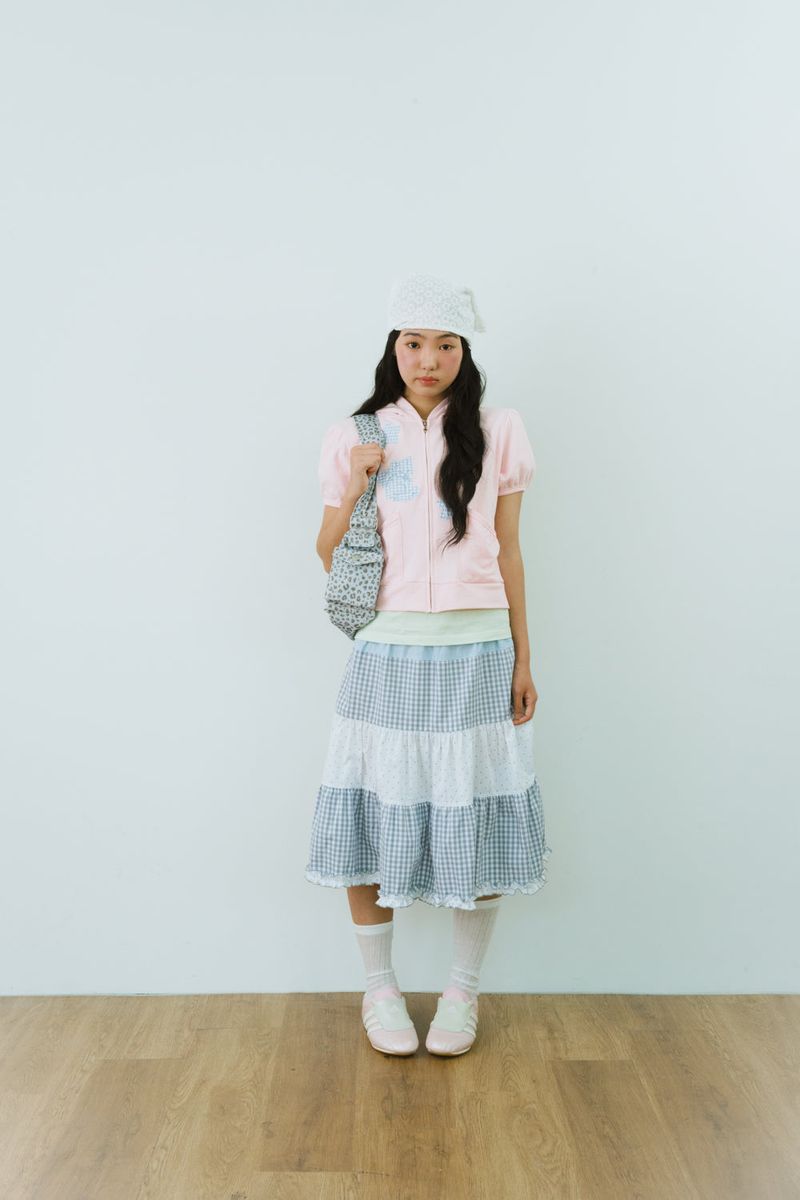 POWDER COTTON CANCAN SKIRT