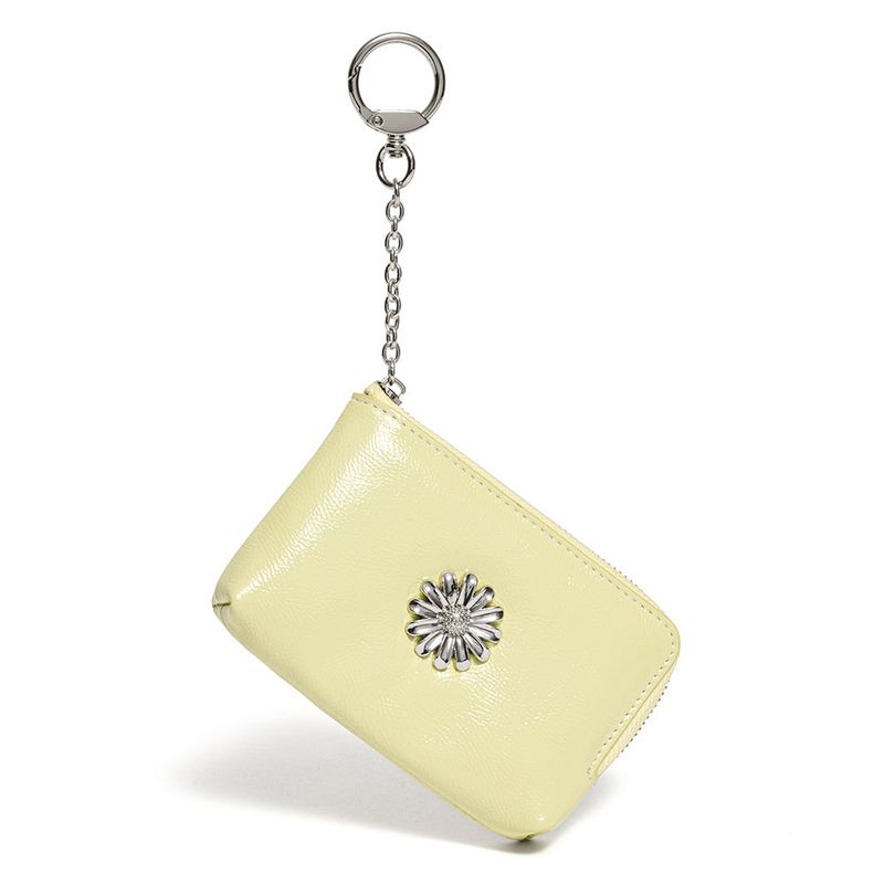 Daisy Keyring Coin Zipper Card Wallet Pouch Palelemon