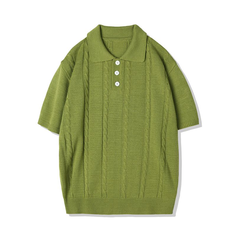 CHAIN CABLE COLLAR HALF KNIT BASIL