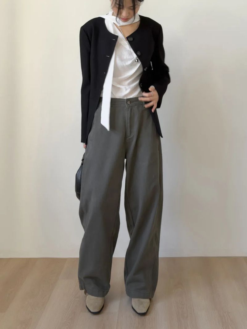 [Short Sleeve Version] Meringue Drape Tie Blouse