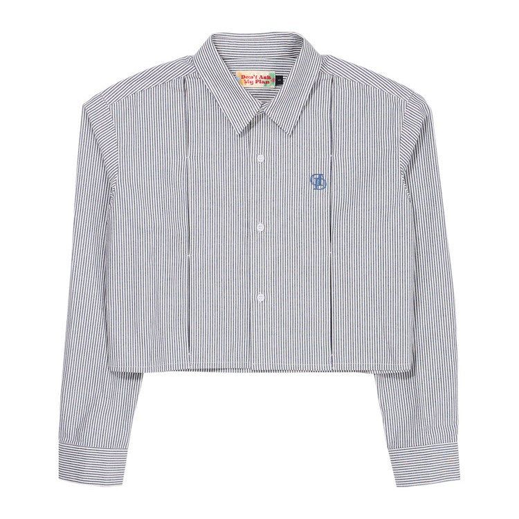 Don't Ask My Plan (DAMP)(ドントアスクマイプラン)の「STRIPE CROP SHIRT_NAVY(Tops)」