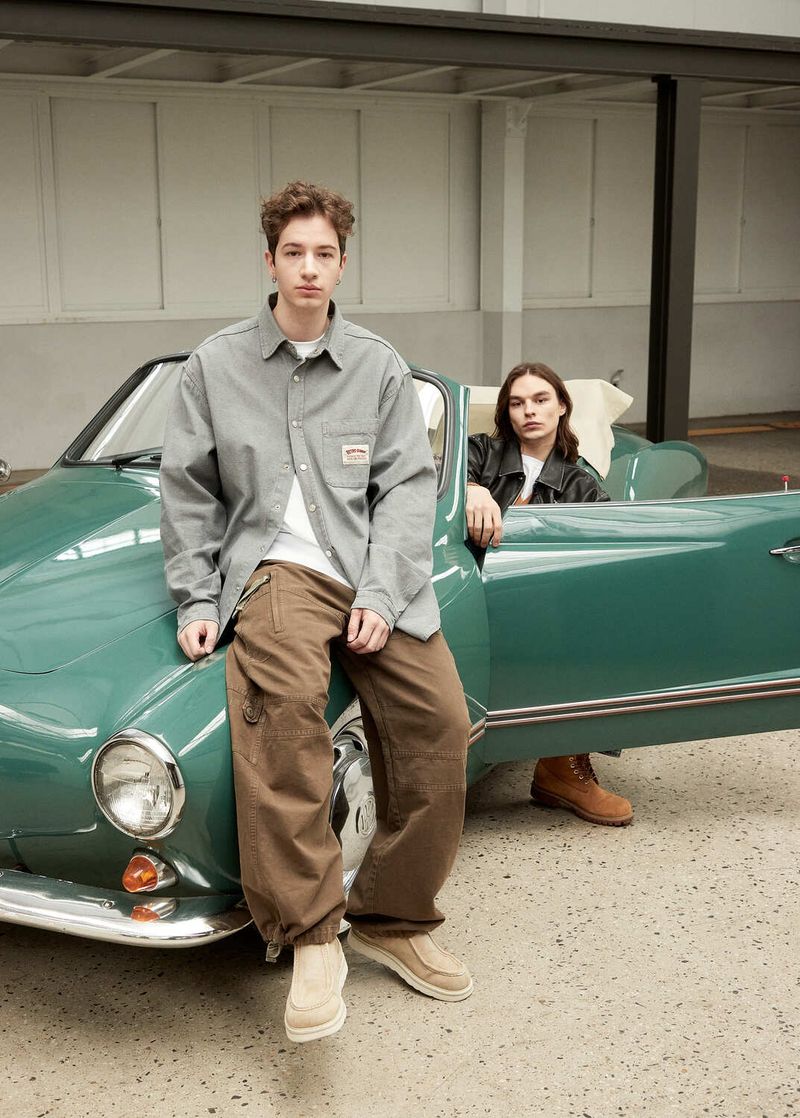 VINTAGE WASHED TAIL POCKET PANTS - KHAKI