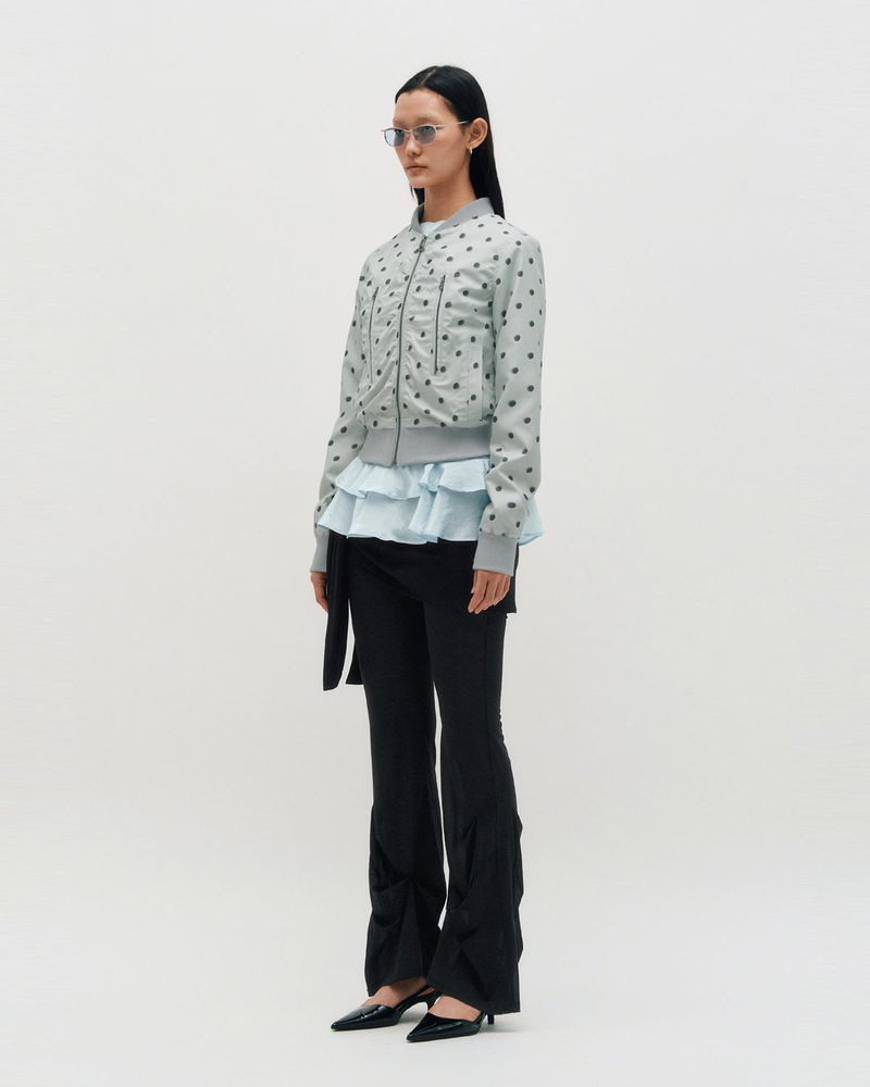 Dot Graphic Windbreaker _ GREY