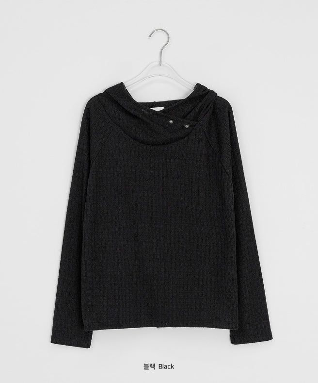 Burhit Unbalance Ribbed Hoodie