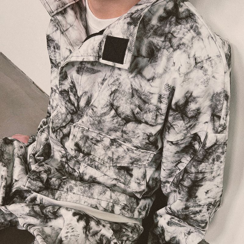 tie-dye crop jacket_white