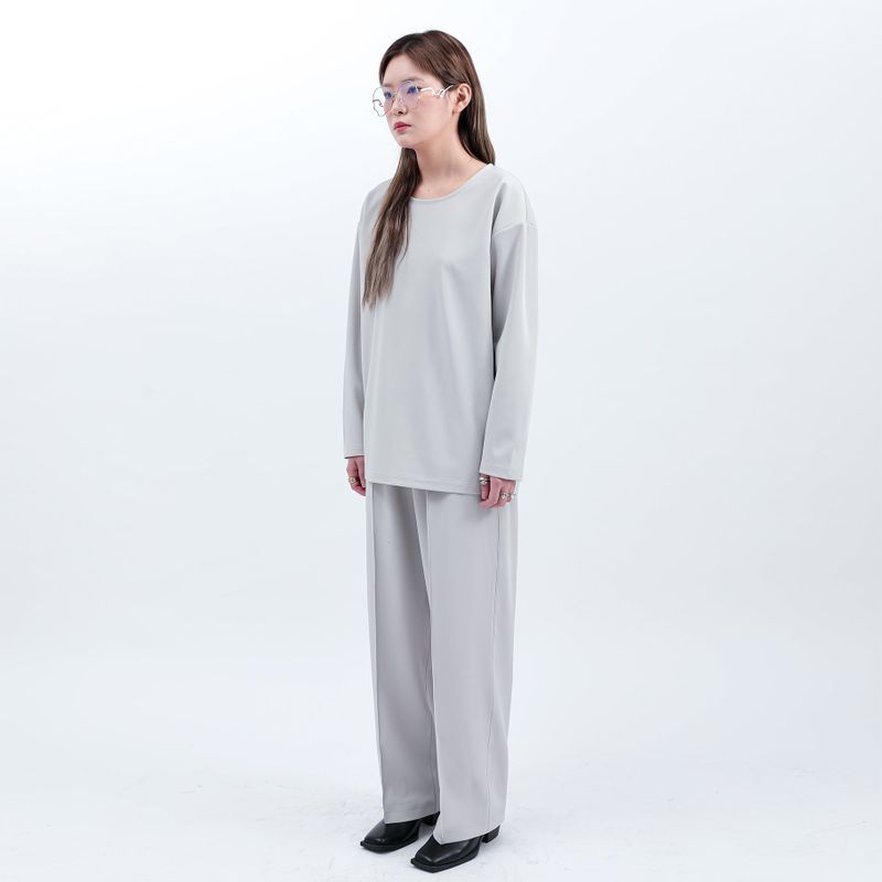 WOVEN T-SHIRT COOL GREY