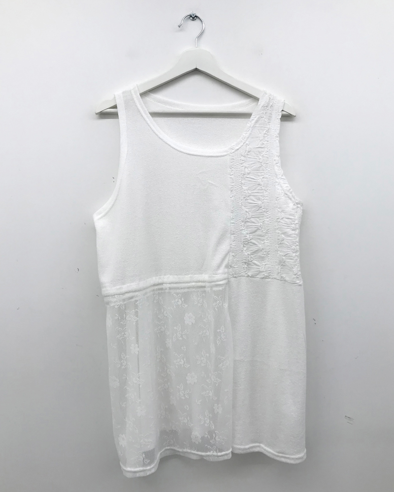 Loen Patchwork Slip Dress (2color)
