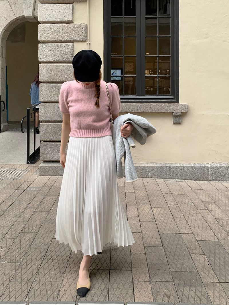 [MADE] LOVE MORE PINTUCK LONG SKIRT