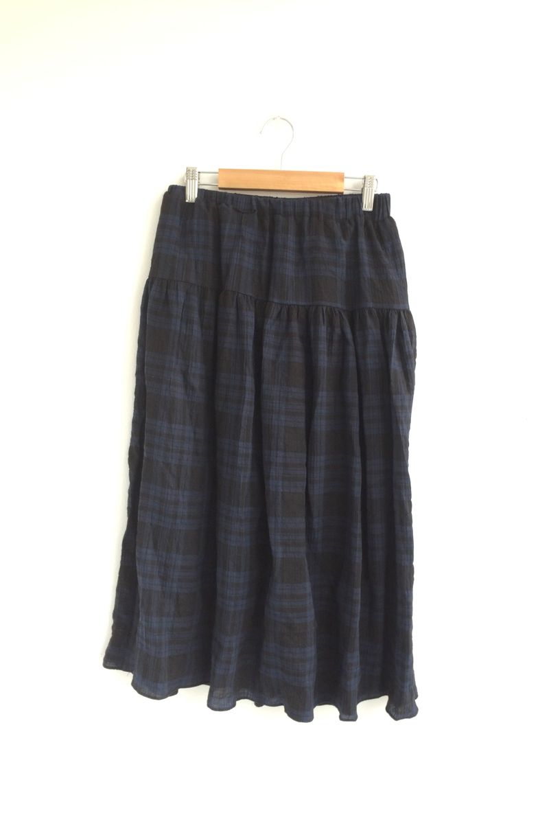 dusty checkered long skirt