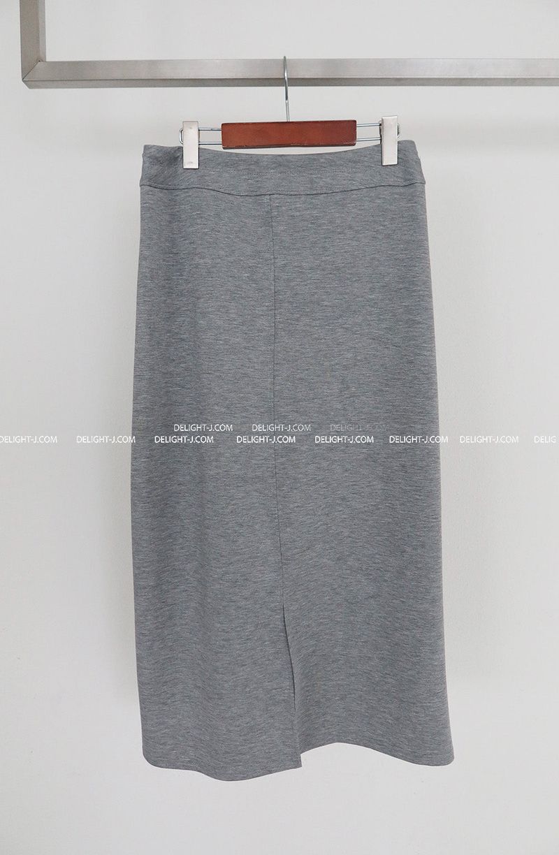 Back Open Banded Long Skirt