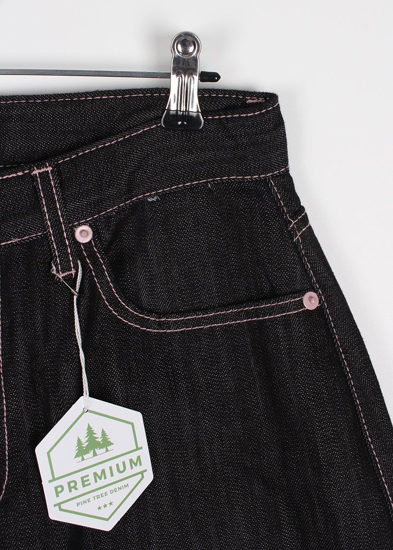 PINK HEART WIDE DENIM