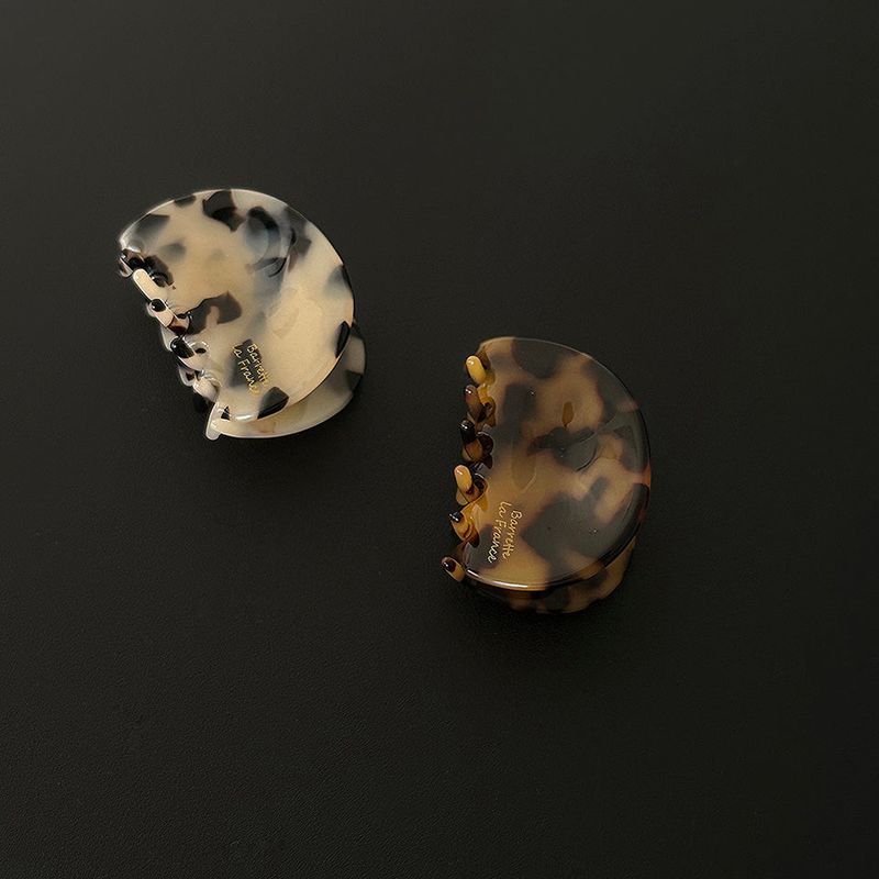 Leopard pouch hair clip (2color)